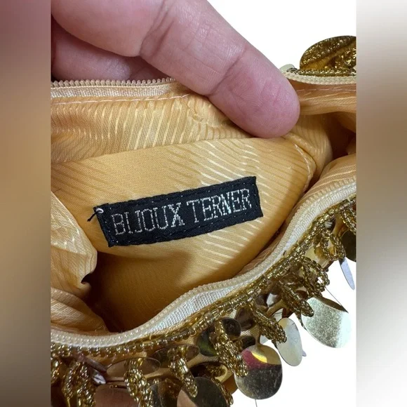 Bijoux terner Gold Sequin Women's Bag - Picture 6 of 9